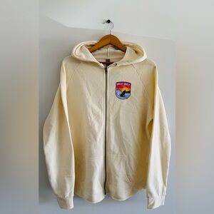 Wolf Lodge Texas Gulf Coast Zip Hoodie Sweatshirt Fleece Independent Sz L